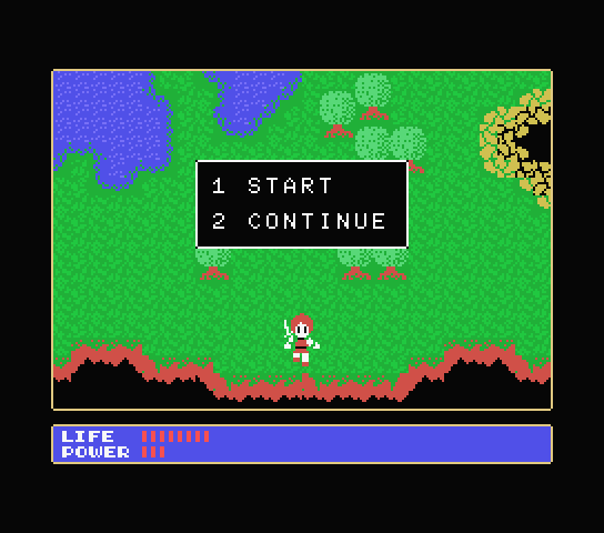 Thunder Bolt title screen for MSX